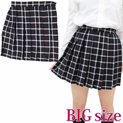 チェック柄プリーツスカート単品 BIG