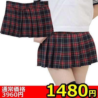 【1480円★数量限定】超ミニチェックスカート単品 M<お一人様1点限り>