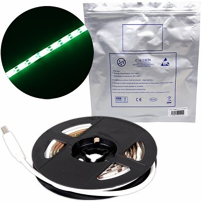 USB接続式LEDテープライト (緑色−900mm)